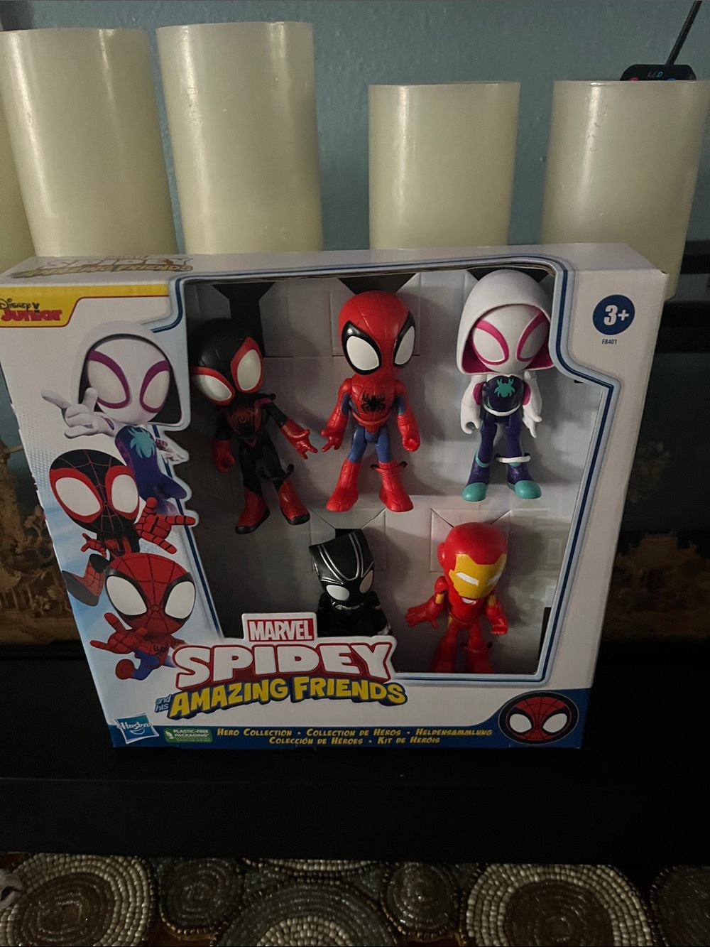 Disney Marvel Spidey Amazing Friends 6-Figure Pack - Red, Black, White, Purple